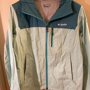 Columbia Light Green and Teal Outdoor Jacket